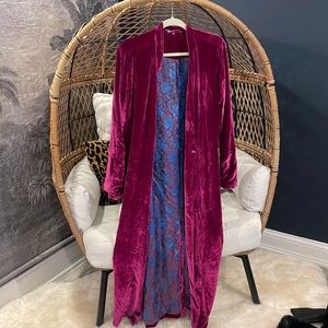 Free People Dhalia Velvet Duster